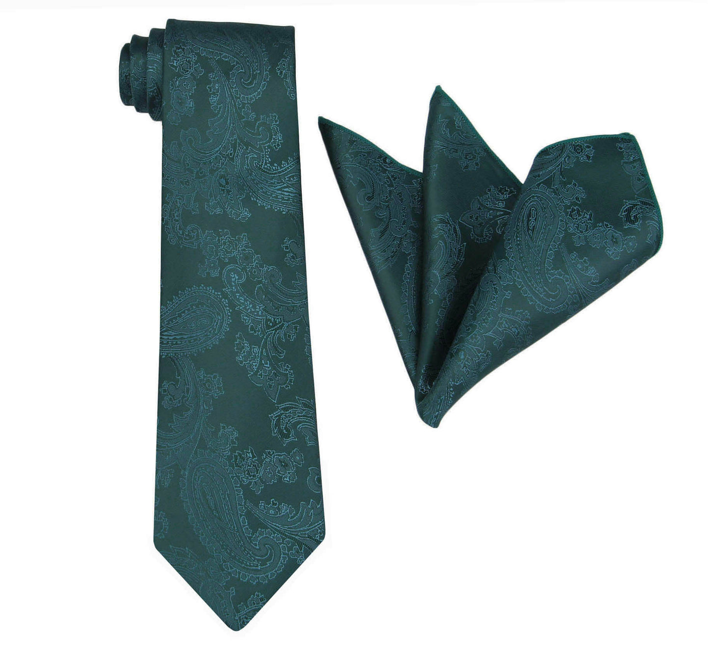 Gem Color Pocket Square. Dark Emerald Green Handkerchief.