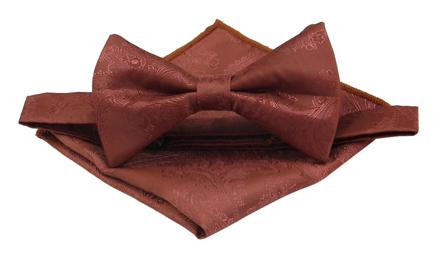 Cinnamon Pocket Squares. Wedding Paisley Pocket Squares