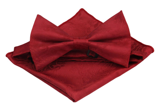Apple Red Pocket Squares. Wedding Apple Red Paisley Hanky