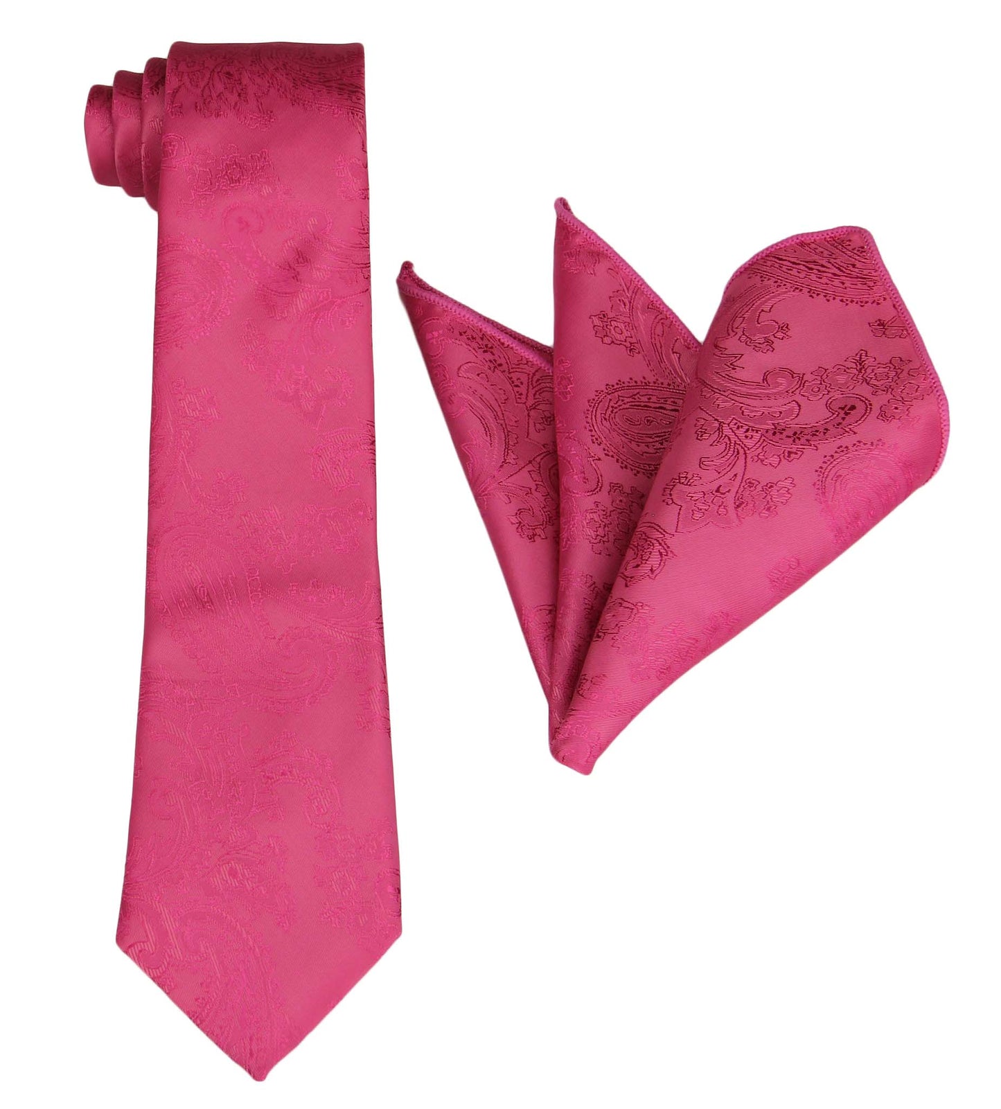 Fuchsia Pocket Squares. Mens Begonia Pocket Squares