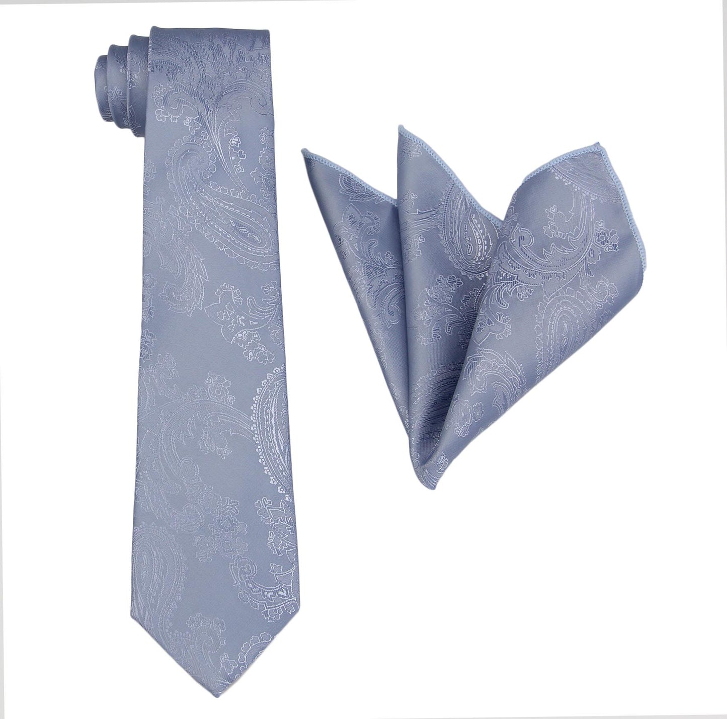 Light Blue Pocket Squares. Dusty Blue Color Handkerchief.