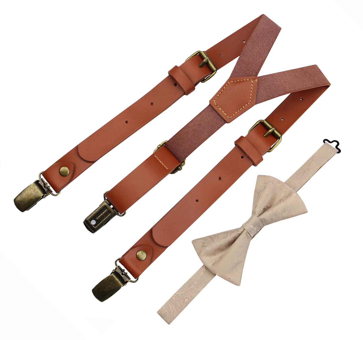 Cognac Leather Suspender