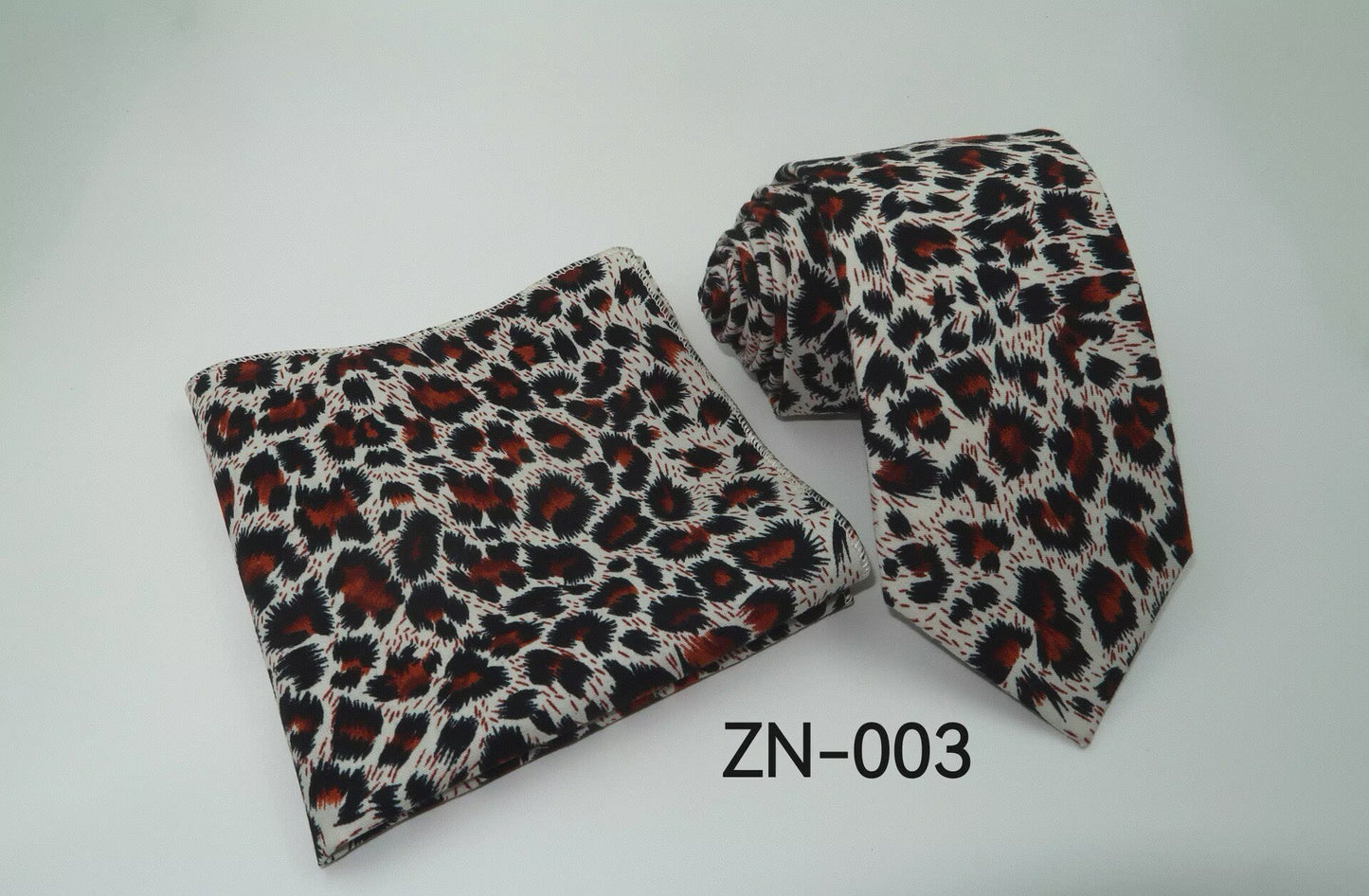 Floral Tie and Pocket Square Set for Men – Slim Cotton Wedding Necktie & Hanky Set
