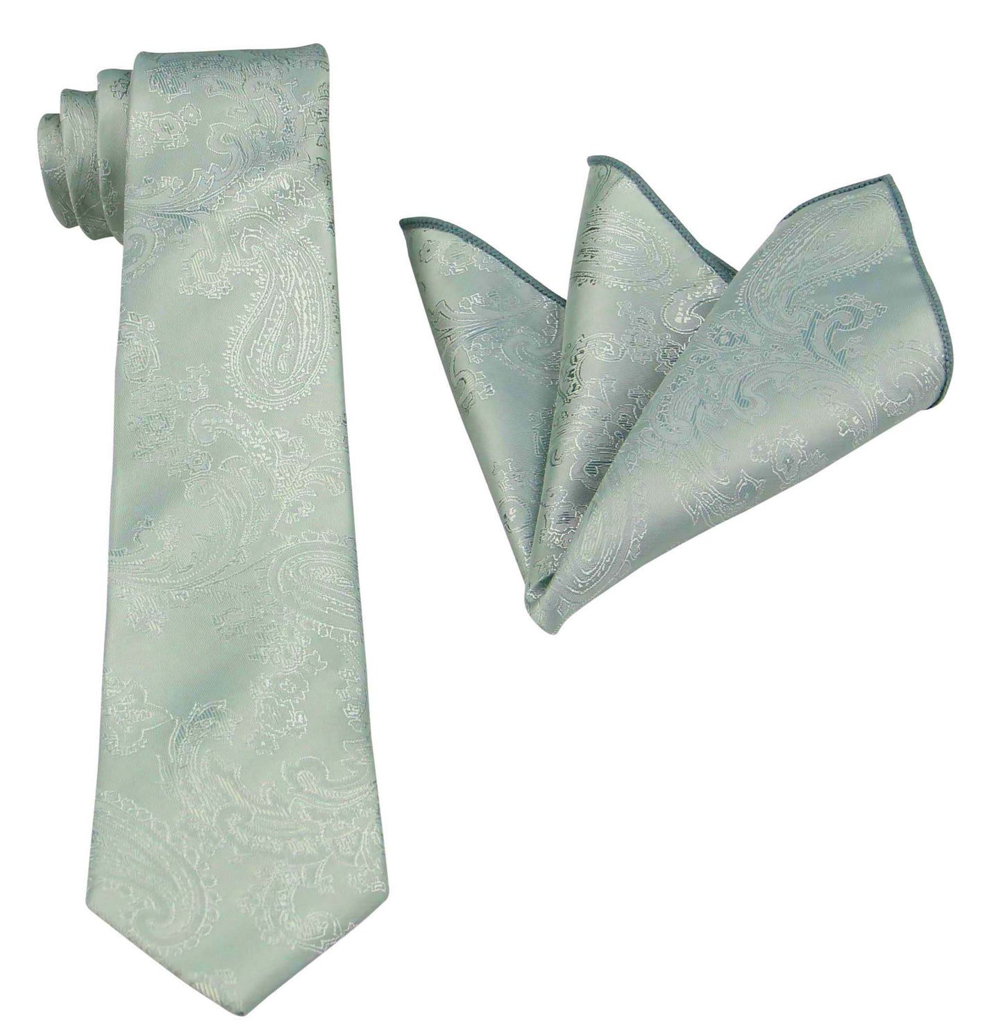 Dusty Sage Pocket Squares.  Mens Wedding Handkerchief