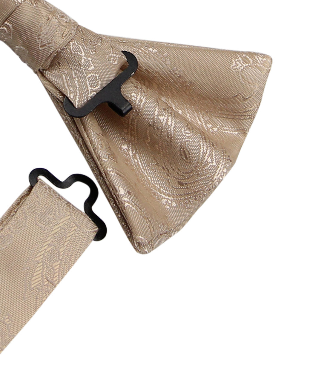 Mens Biscotti Bowties.Beige Color Bow Tie for Men for Wedding. Self Tied or Pretied Bowtie