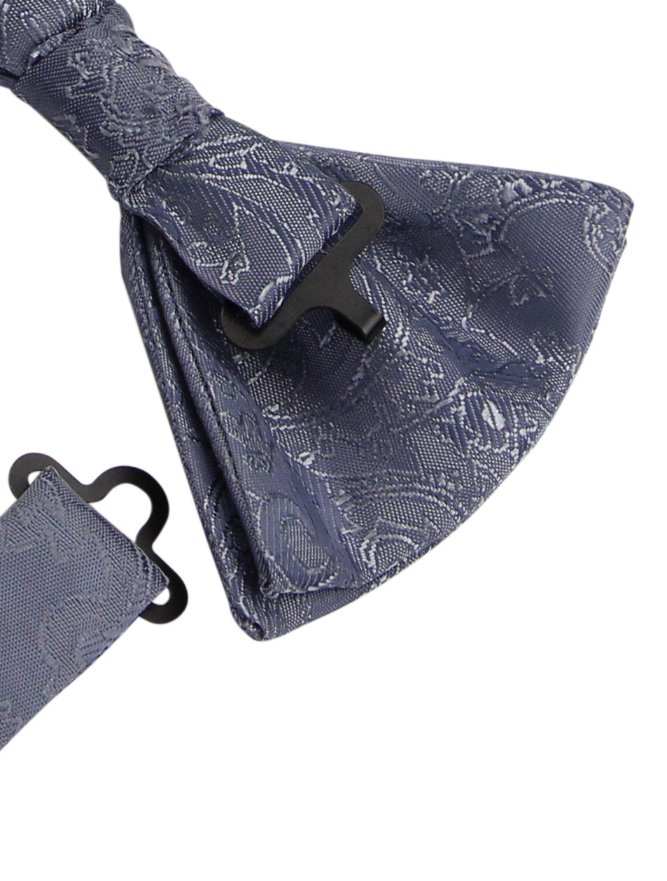 Steel Blue Bow Ties. With Matching Paisley Kids Bowties