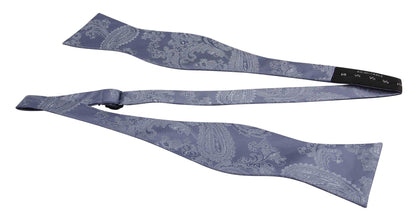 Steel Blue Bow Ties. With Matching Paisley Kids Bowties