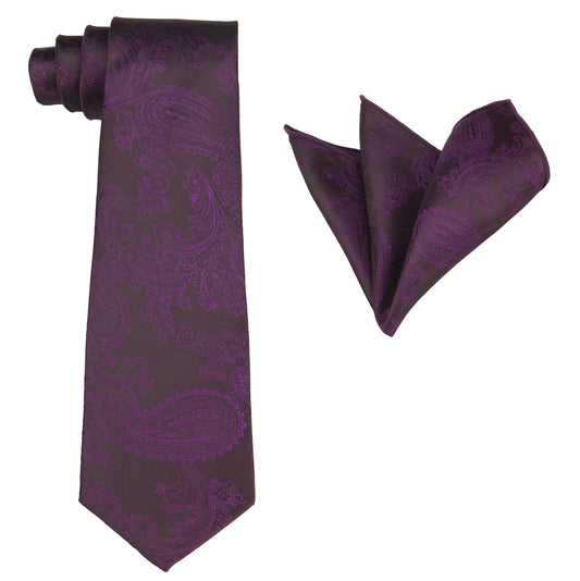 Mens Plum Ties. Dark Purple Mens Neckties. Deep Purple Neckties for Men.