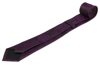 Mens Plum Ties. Dark Purple Mens Neckties. Deep Purple Neckties for Men.