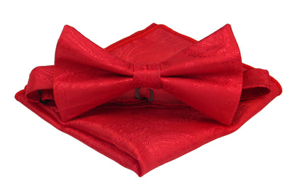 Scarlet Pocket Square. Red  Handkerchief. Paisley Pocket Squares.