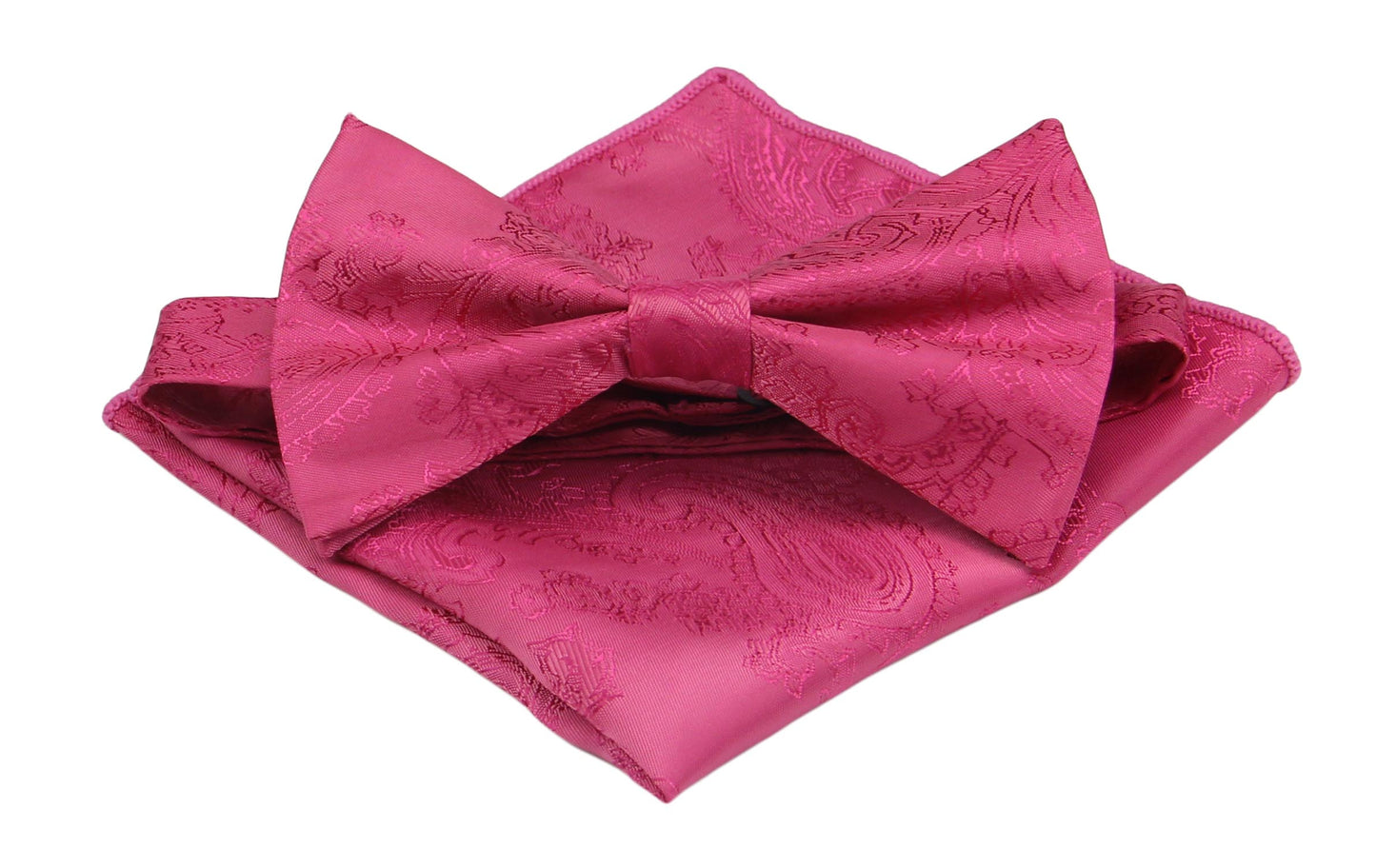Begonia Paisley Bow Ties. Fuchsia  Bowties for Men/ Kids.