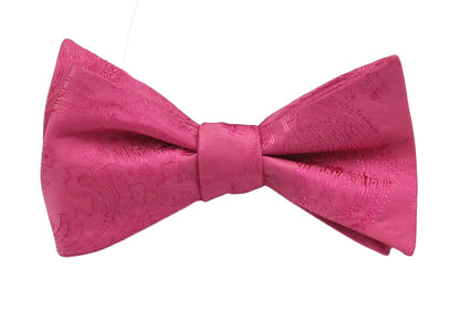 Begonia Paisley Bow Ties. Fuchsia  Bowties for Men/ Kids.