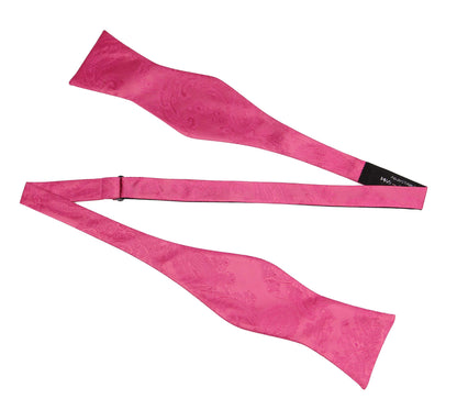 Begonia Paisley Bow Ties. Fuchsia  Bowties for Men/ Kids.