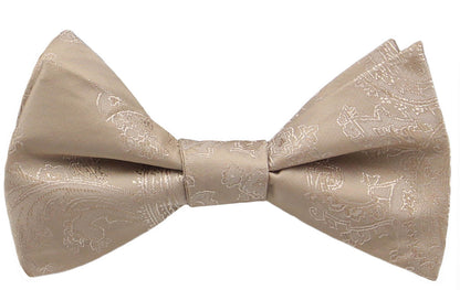 Mens Biscotti Bowties.Beige Color Bow Tie for Men for Wedding. Self Tied or Pretied Bowtie