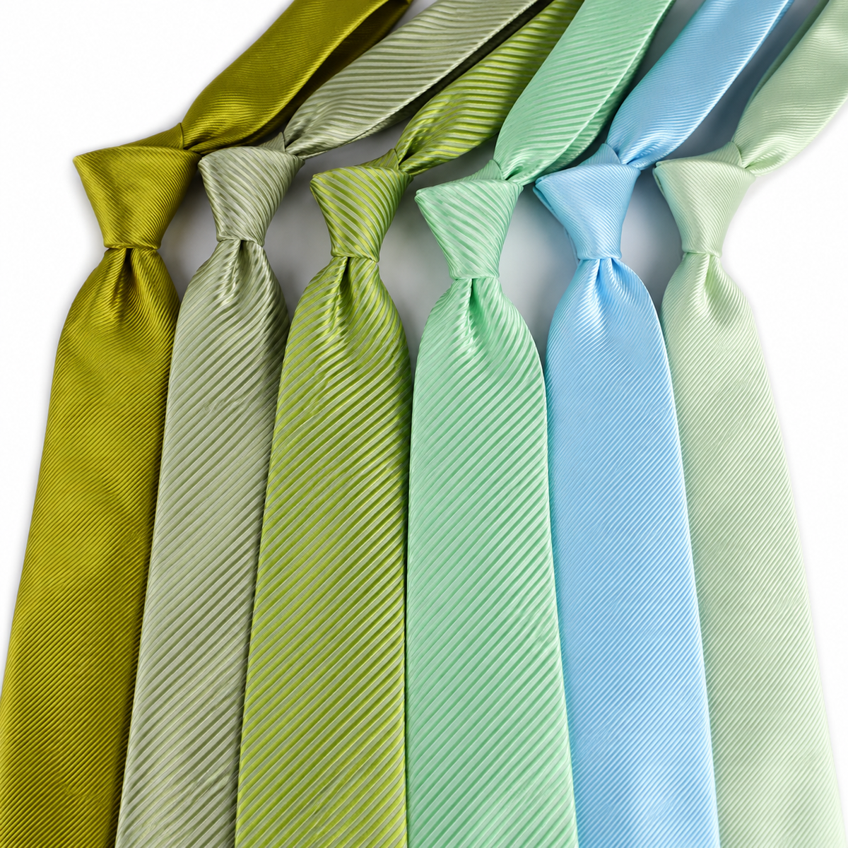 Men’s Sage Green & Pastel Wedding Tie – 8cm Classic Necktie