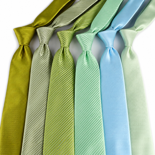 Men’s Sage Green & Pastel Wedding Tie – 8cm Classic Necktie